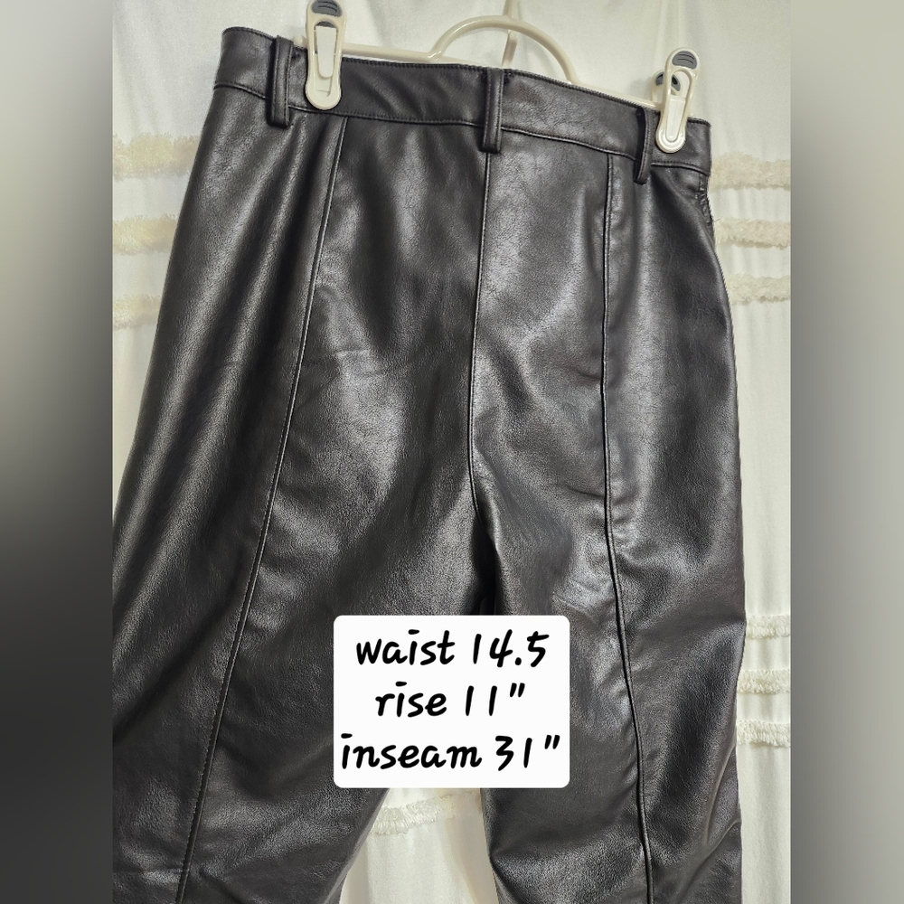New Black Faux Leather Pants. - Picture 13 of 16